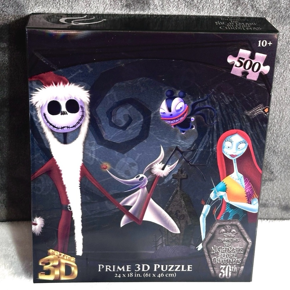 Prime 3D Puzzle Disney The Nightmare Before Christmas 500 Pcs 24”x18” NIB